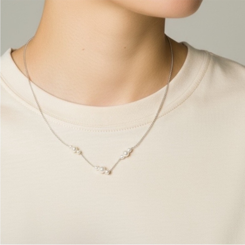 Pearl Look Necklace With Extender By Jasmine Lane